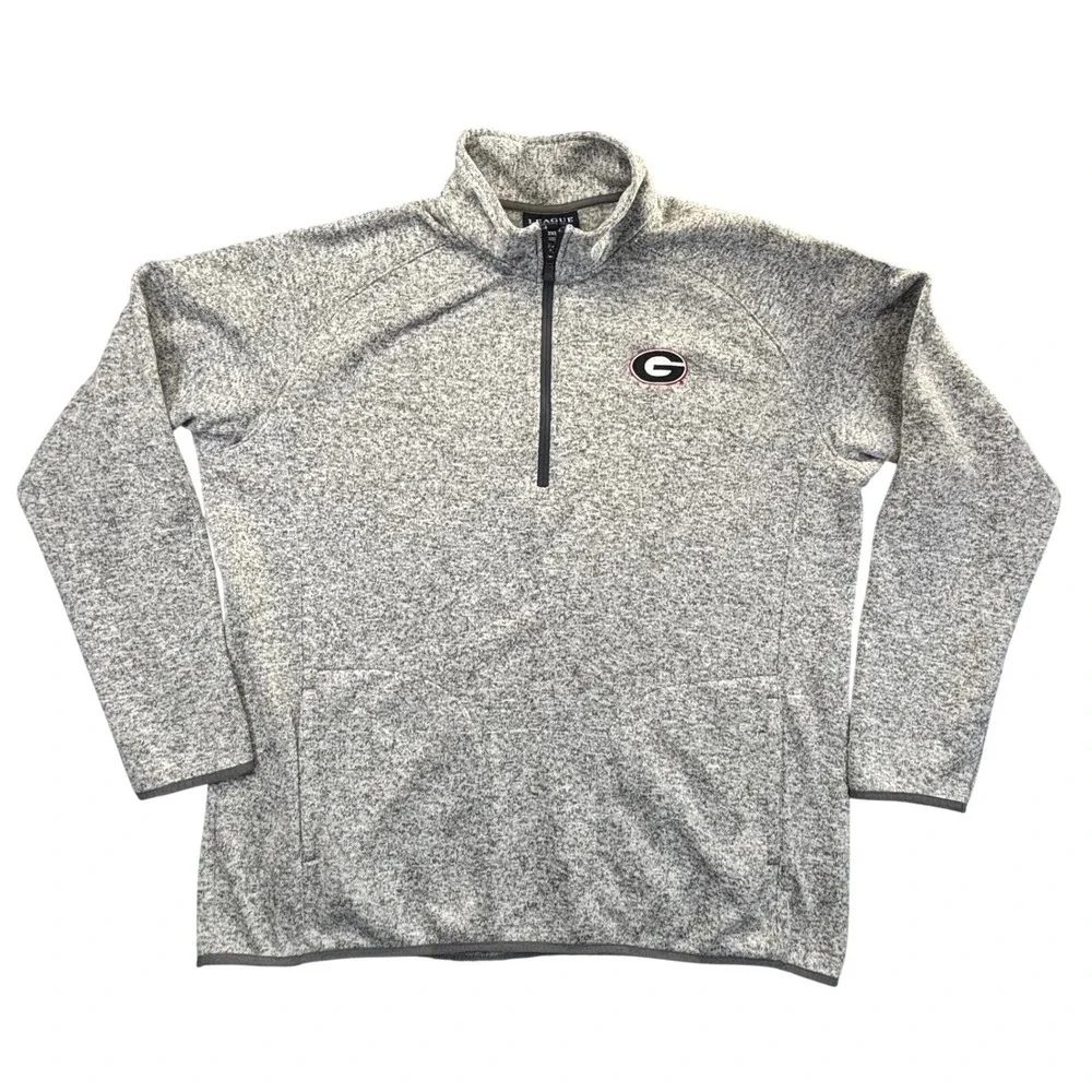 League Quarter Zip Fleece Pullover Georgia Bulldogs G Logo Mens 2XL‎
